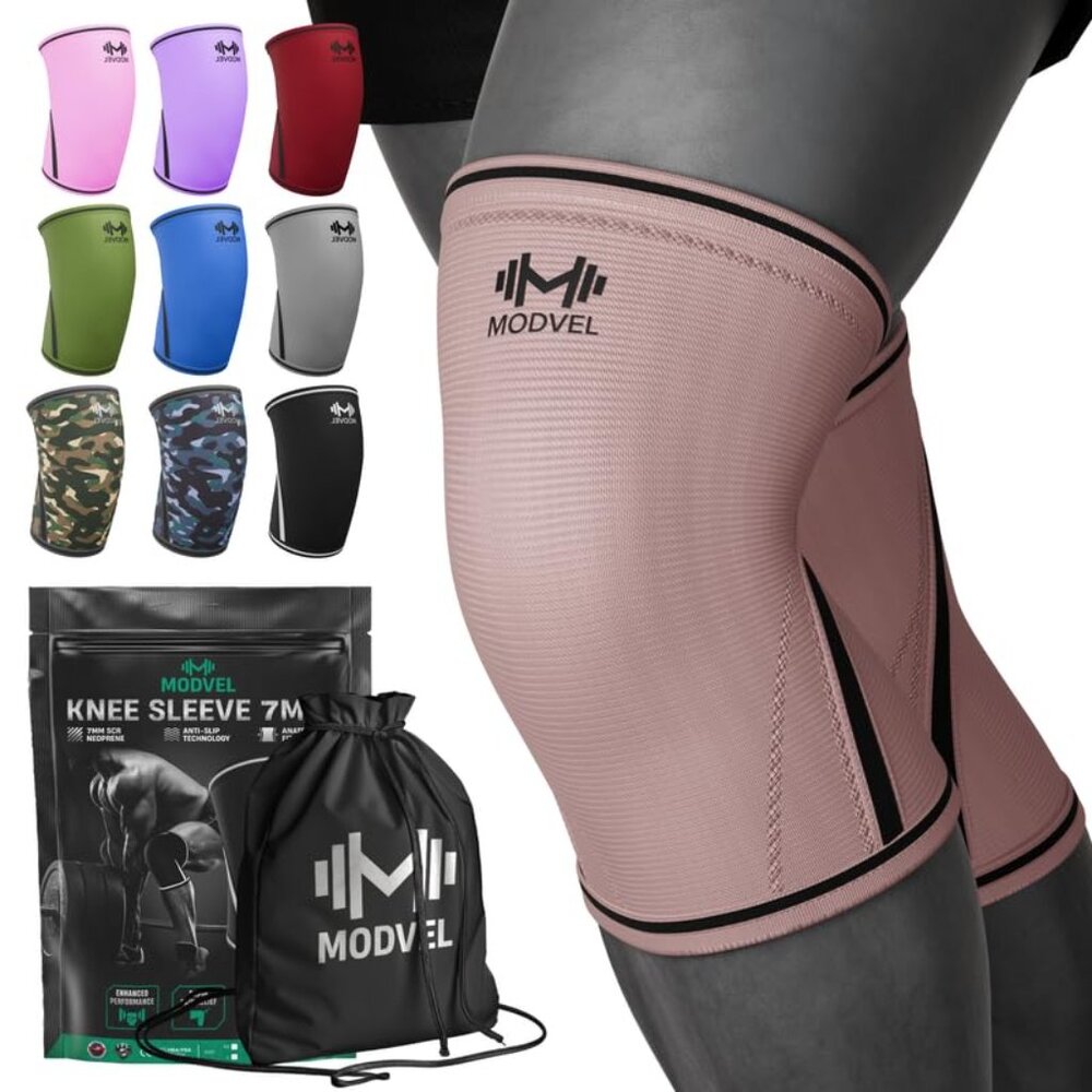 Modvel Strength 7mm Knee Sleeves (Pair) for Support\Weightlifting\Powerlifting
